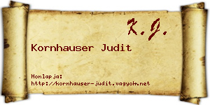 Kornhauser Judit névjegykártya